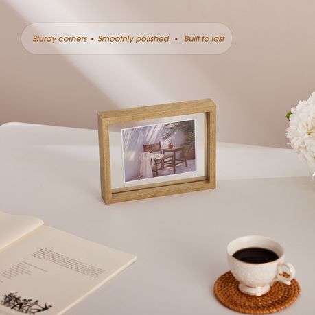 2pc Wooden Floating Picture Frames