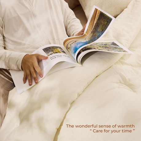 Queen Soybean Fiber Duvet 100% Washed Cotton Heavy Winter Blanket