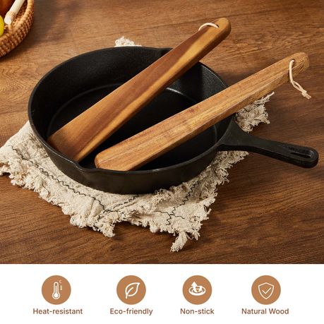 Teak Wooden Spatula Set - 2 Piece