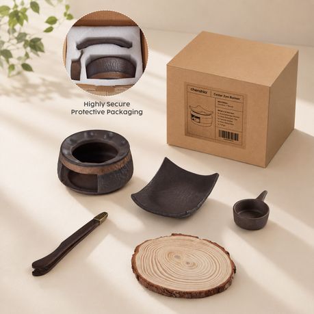 Ceramic Incense Holder & Wax Warmer Set
