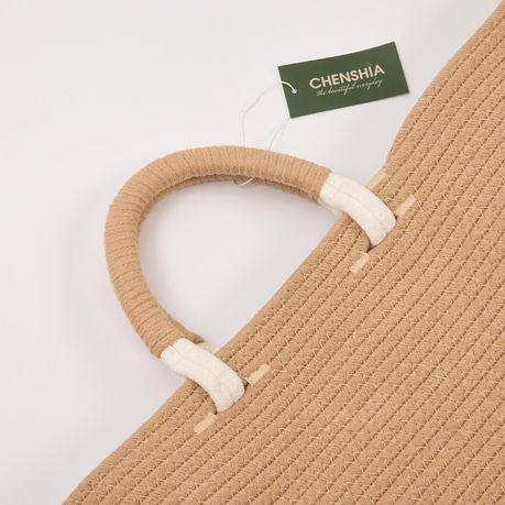 Laundry Hamper - Woven Cotton Jute Basket