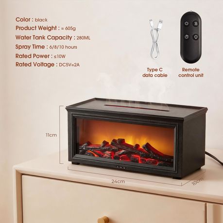 Essential Oil Diffuser Humidifier with 7 Colours, Timer & Remote