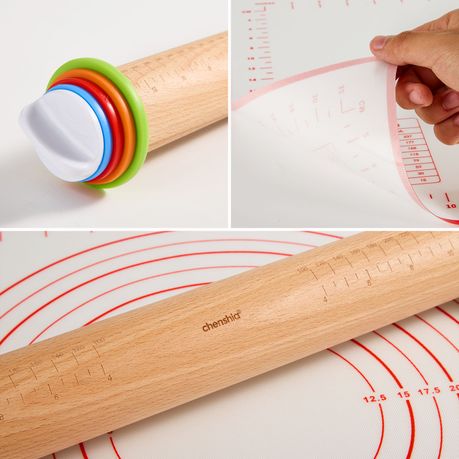 Adjustable Rolling Pin Kit & Baking Pastry Mat