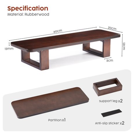 Chenshia Ergonomic Wood Desktop Computer Monitor Riser Stand Laptop Stand