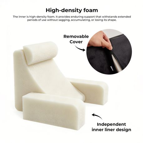 Black Ergonomic Reading Pillow