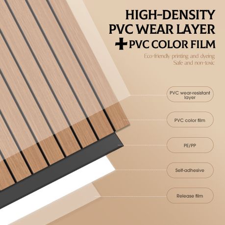 3D Fluted Wooden Wallpaper - Brown