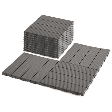 Interlocking Patio Flooring Tiles - DIY 6pack