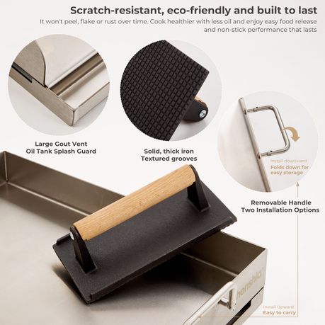 304 Stainless Steel Braai Flat Top Griddle Pan