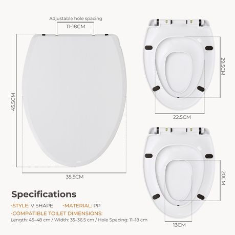2-in-1 Toilet Seat with Built-In Toddler Seat - V Shape