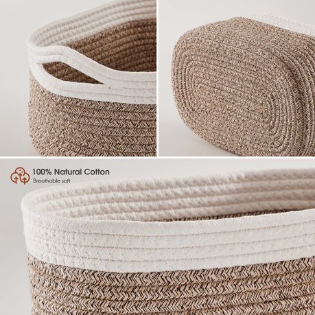 Chenshia 5-Piece Cotton Woven Storage Organiser Bins
