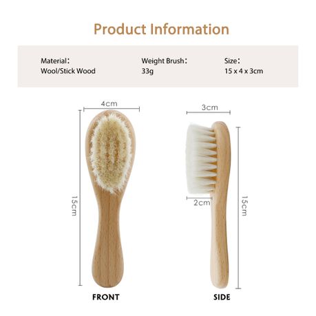 Soft Bristle Bamboo Baby Hairbrush