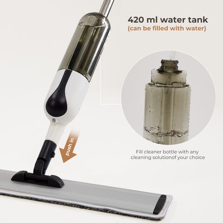 360° Swivel Spray Mop with 2 Microfibre Pads