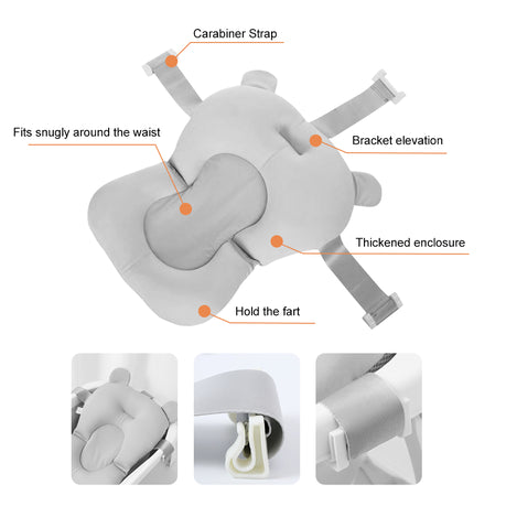 Foldable Portable Baby Bath Set with Cushion