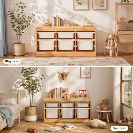 Kids Toy Organiser with 6 Storage Bins
