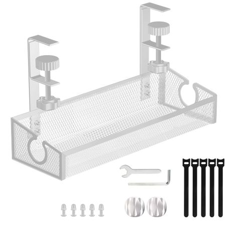 Cable Management Organizer Rack Under Desk Tray Cord Organizer