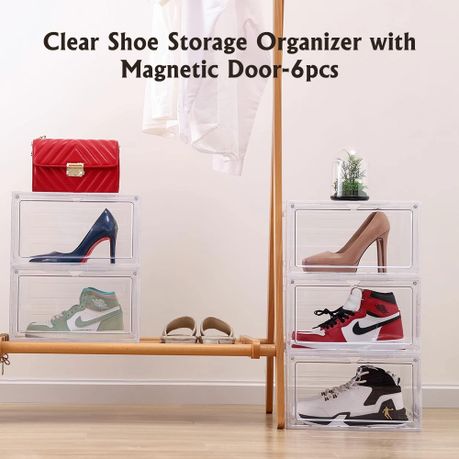 Stackable Shoe Storage Boxes - 6 Pack