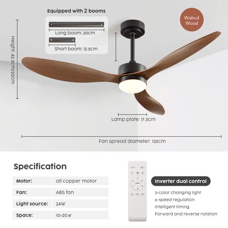 52" LED Ceiling Fan with Remote