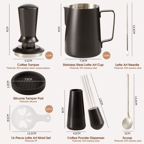 23Pc Barista Espresso Accessories Set Coffee Making Training Kit