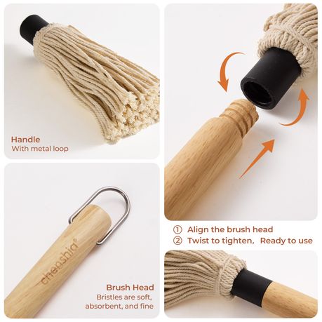 Braai Basting Brush Set with 6 Replacement Heads