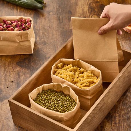 Kraft Paper Lunch Bags - 50 Pack (Small)
