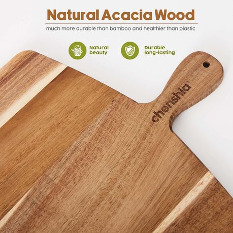 Chenshia 43cm Acacia Wood Chopping Board Charcuterie Prep Serving Board