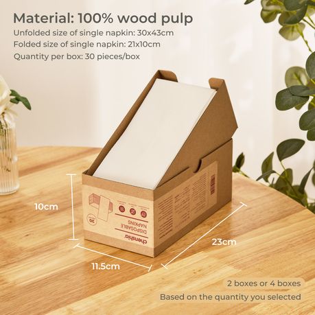 30 Disposable Serviettes (4 Pack)