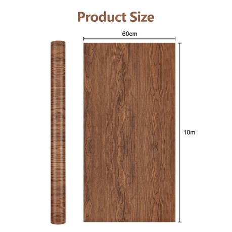 10M Woodgrain Waterproof Self-Adhesive Peel and Stick Wallpaper