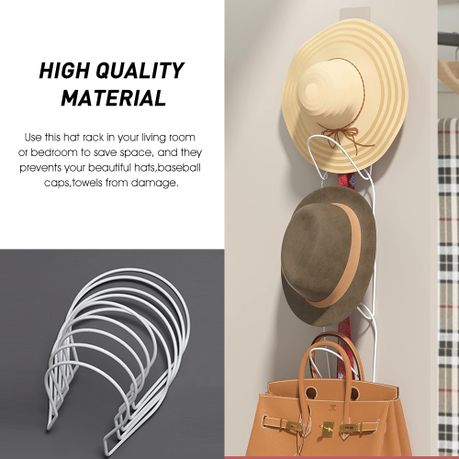 Over-Door Hat & Bag Rack Organiser - 2 Pack