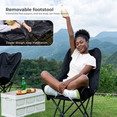 Foldable Cotton-Fill Camping Sofa Outdoor Camping Reclining Chair