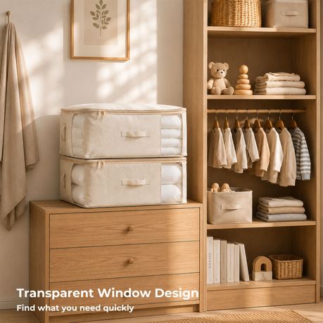 Foldable Cotton Linen Storage Bags