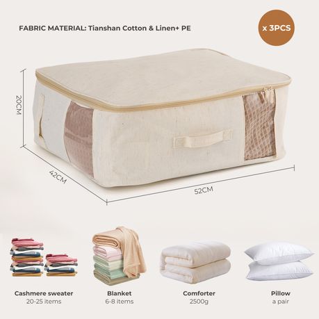 Foldable Cotton Linen Storage Bags