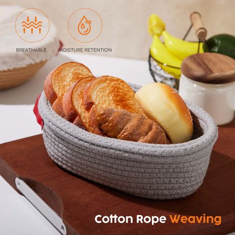 2Pc Bread Proofing Woven Basket Fermentation Banneton Set