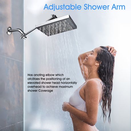 Chenshia Brass Shower Head Extension Arm Adjustable G1/2 Swivel Chrome Pipe