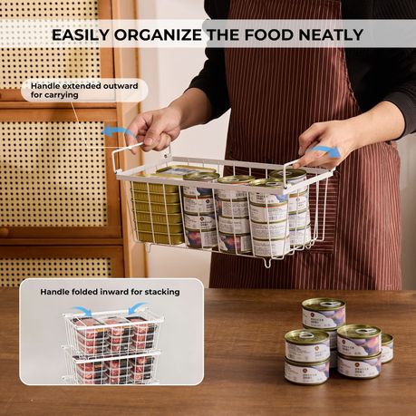 4-Piece Metal Freezer Storage Basket Set