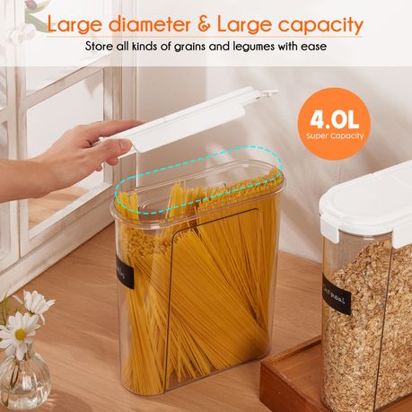 Chenshia Airtight 4L Cereal Storage Containers Pantry Organisers - 3 Piece Set