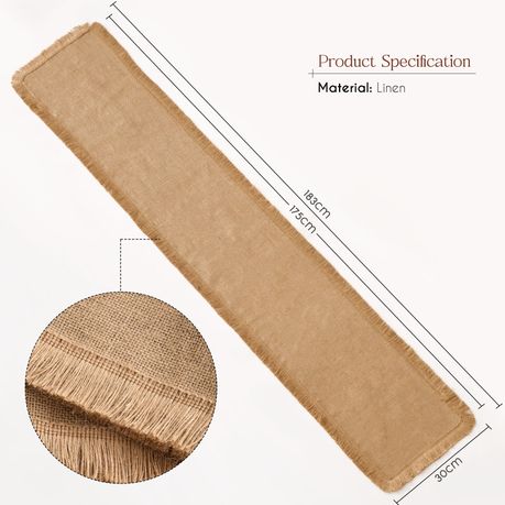 Jute Burlap Table Runner - 183cm