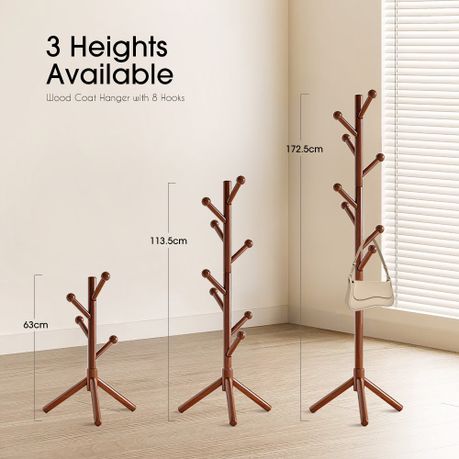 Solid Wood Freestanding Coat Rack