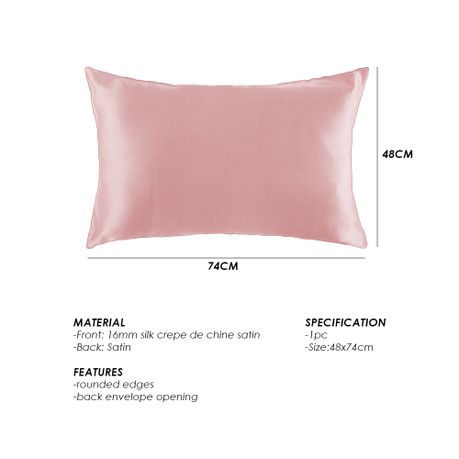 Pale Pink Mulberry Pure Silk Pillowcase - 1Pc