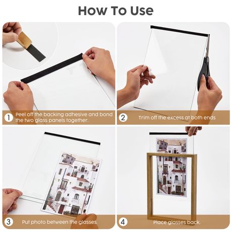 A4 Double-Sided Floating Picture Frames (2-Piece)