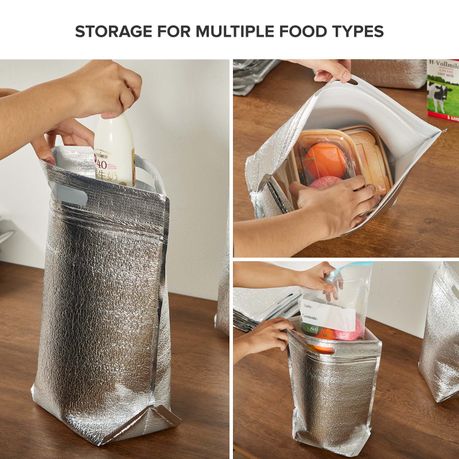 Insulated Aluminium Foil Storage Bags - 30 Pack