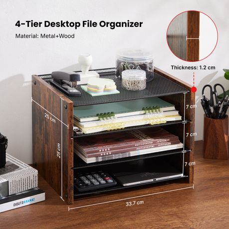 Chenshia Metal Mesh Desk Organiser Document Office Storage & Home Storage