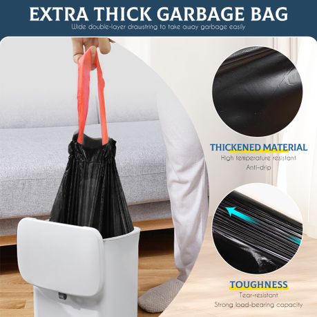 9 Litre Hanging Kitchen Trash Can with Lid & 100 Waste Bags