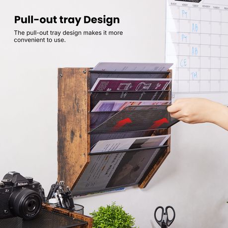 Chenshia Wire Mesh Wall File Organiser - Multi-Use Hanging Storage Solution