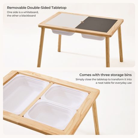 Wooden Kids Sensory Activity Table Set