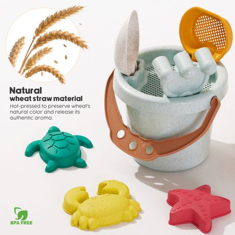 9Pc Kids Beach Toy Bucket Set