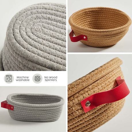 2Pc Bread Proofing Woven Basket Fermentation Banneton Set