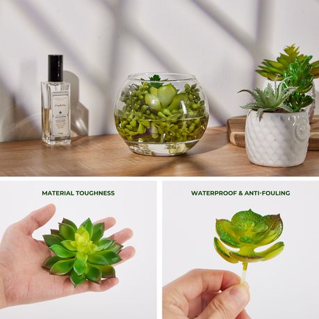 Artificial Succulent Plant Set Faux Succulent Assortment Unpotted Bulk Pack
