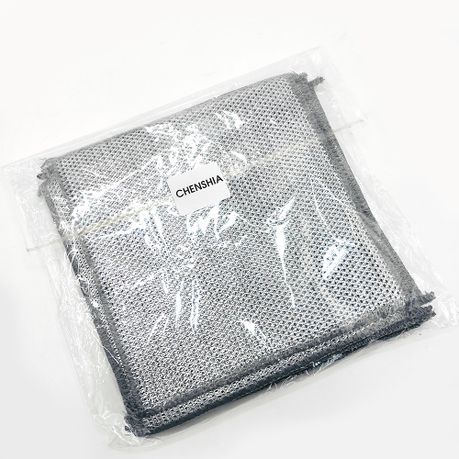 10-Pack Non-Scratch Dishcloth Set - Steel Mesh Cleaning Cloths