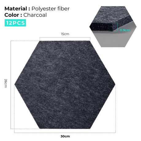 Chenshia 12 Piece Soundproof Acoustic Panels - Self-Adhesive Panels