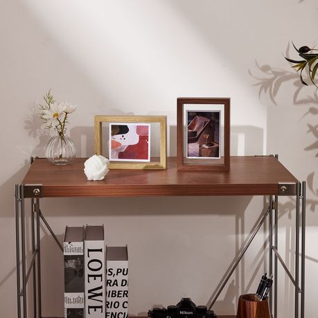 Beige Double-Sided Transparent Wooden Photo Frames - 2-Pack